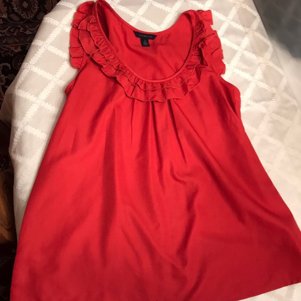 Tommy Hilfiger Orange Blouse Medium